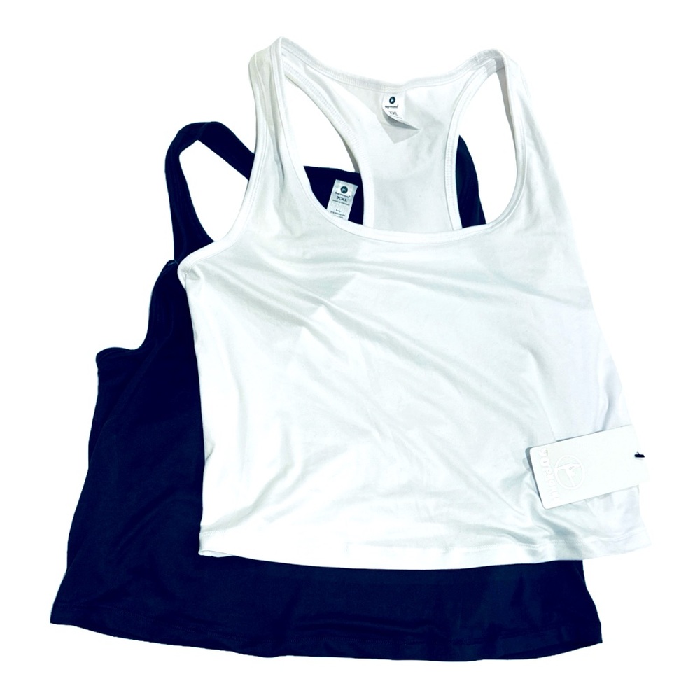 90Degree By Reflex - Power Flex Racerback Tank Top‎ 2 pack White and Navy Blue